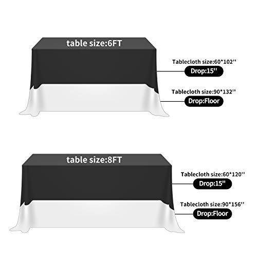 Fokitut 6 Pack Rectangle Tablecloth, 60X102 Inch, Stain Resistant And Wrinkle Polyester Table Cloth thumb #2