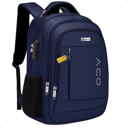 Mochila Bolsa Masculina Feminina Notebook Reforçada Anti Furto Semi Impermeável Escolar Faculdade Trabalho Viagem Resistente Executiva Cabo De Aço Saída Usb SAÍDA Fone DE OUVIDO (Azul)