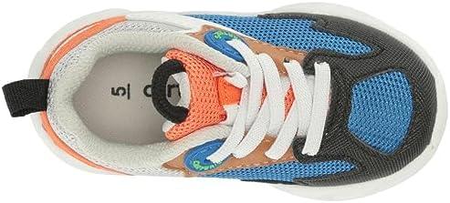 Carter's Kids Adusa Light-Up Sneaker, Blue/Orange, 4 US Unisex Toddler | Image 4