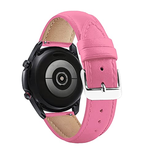 Image of ACM Watch Strap Leather Belt 20mm Compatible with Noise Noisefit Nova Smartwatch Casual Classic Band Pink
