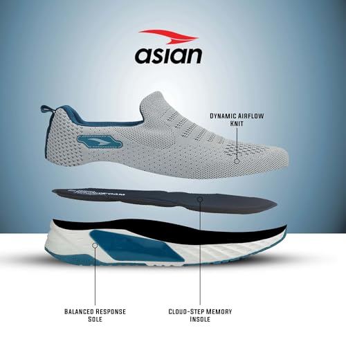 Image of ASIAN Wonderwalk Pro-15 Ultra Lightweight Walking Shoes for Men with Memory Foam | Arch Support Shoes with Breathable Knit Upper | Ideal for Daily Use & Style