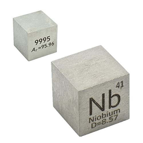 Image of 9 Density Cubes for Chemistry Study 0.39 inch Metal Cube with Density Weight for Periodic Table Collection and Education Co Cr Mo Nb Pb Zr W Y Pb