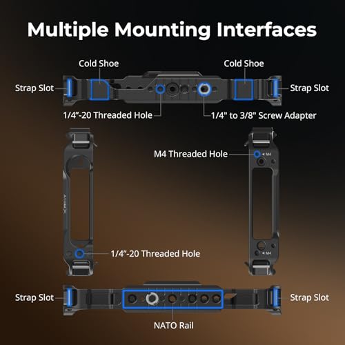 Image of SMALLRIG Monitor Cage for Atomos Ninja V,Built-in NATO Rail and HDMI Cable Clamp Monitor Cage 2209