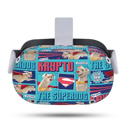 Head Case Designs Officially Licensed DC League of Super Pets Krypto The Superdog Graphics Vinyl Sticker Skin Decal Cover Compatible with Meta Quest 2