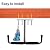 4 Set Overhead Garage Storage Rack Hooks, Heavy Duty Ceiling Double Hooks Hanger for Hanging Ladder Hose Pipe Lumber & Other Bulky Items (Pack of 4 - Black)