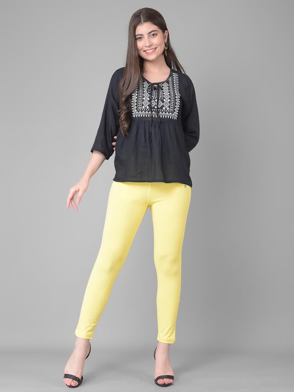 Image of Comfort Lady Women Cotton Blend Regular Fit for Casual,Formal and Daily Use Kurti Pants with Front Pocket