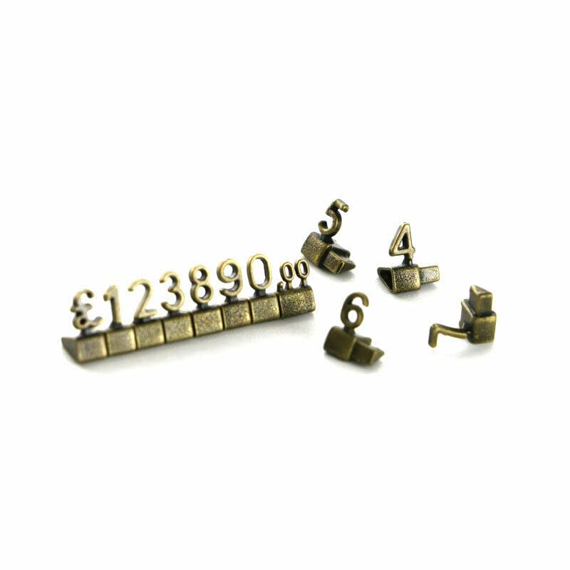 MACHSWON Lot De 20 Étiquettes Prix Métal 3D Réglables - Présentoir Bijoux Et Montres Pour Magasin
