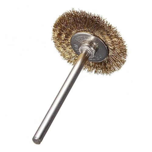 10 Pcs Brass Wire Brush Round Brush Disc Brush Pot Brush 25MM