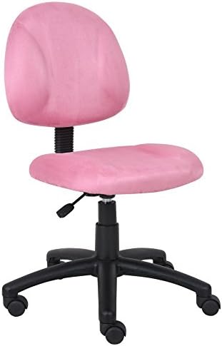 Boss Office Products Perfect Posture Delux Microfiber Task Chair without Arms in Pink