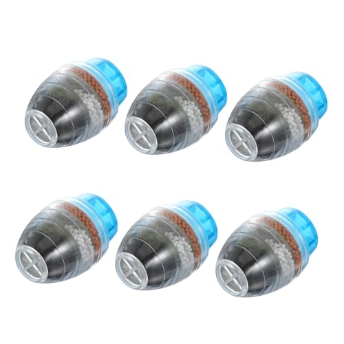 SEWACC 6個 活性炭蛇口浄水器 コンパクト軽量 高性能家用キッチン浴室水栓対応 飛び散り防止設計 健康的な水質確保 ランダ ランダムカラー