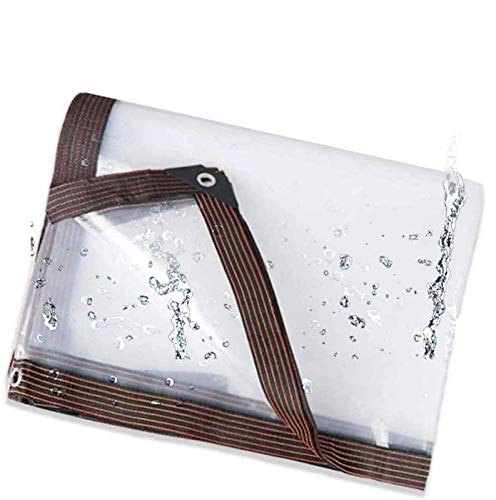 Lona transparente impermeable ACA de 7x10 pies con ojales de alta resistencia 2