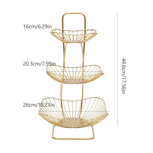 Cesta de frutas para cocina y organizador de verduras de 3 niveles para encimera 3