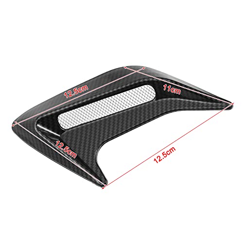 Image of uxcell 2pcs Carbon Fiber Pattern Self-adhensive Car Air Flow Intake Grille Side Cover Sticker