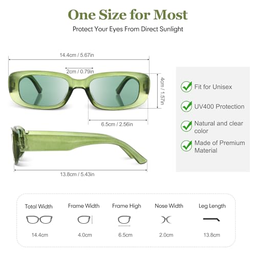 Frienda 12 Pack Rectangle Sunglasses for Women Bulk Retro Vintage Square Aesthetic Sunglasses for Woman Man2