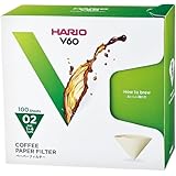 HARIO(ハリオ) V60用ペーパーフィルター コーヒーメーカー対応 ブラウン みさらし 1-4杯用 日本製 VCF-02-100MK