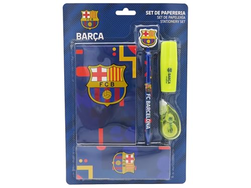 CYPBRANDS FC Barcelona, Set de Papelería, Material Escolar,...