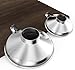 Canning Funnel,Wide-Mouth Mason Jar Canning Funnel with Handle for Wide and Regular Jar,Stainless Steel Kitchen Funnel Set(Large Neck 2.1''&Small Neck 1.4'')