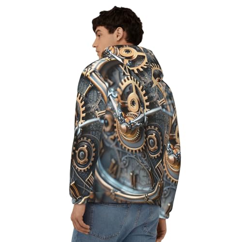 Sweat à capuche décontracté homme avec fermeture éclair intégrale - 5