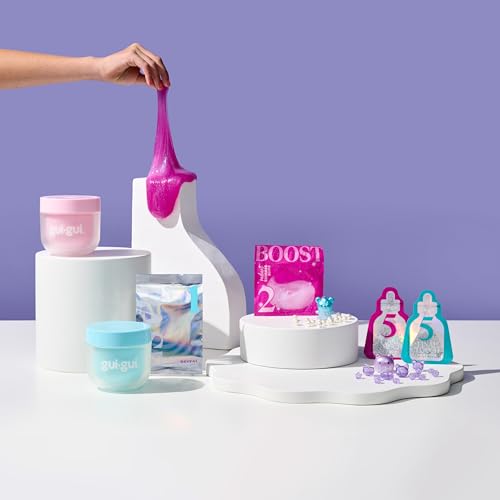 Gui Gui Shimmer Deluxe Duo Pack, with 2 Iridescent Slimes, Pearl Bead Booster and 2 Glow-Up and Finishing-Touch Sachets - Image 2