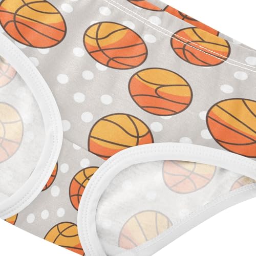 Wusikd Basketballs Girls' Underwear Cotton Girls Briefs Soft Toddler Underwear 2T4