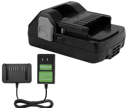 Image of 3.0Ah Battery Charger for Hitachi 18V Battery BSL1815X BSL1815S BSL1830 BSL1830C 330139 330557 339782 Replacement Battery and Charger Included