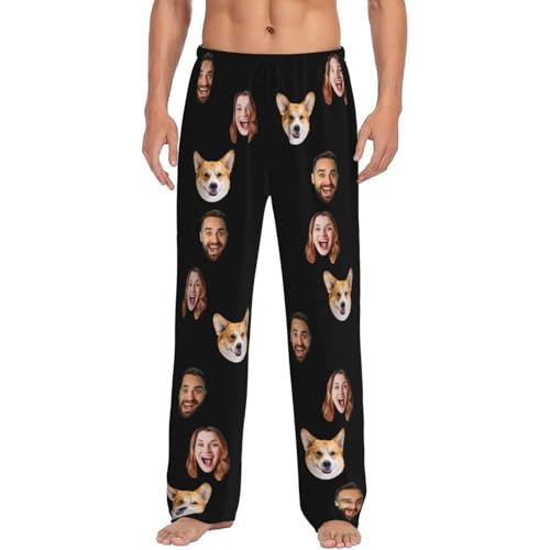 Personalized Pajama Pants With Face Photo for Men - Custom Funny PJs - Unique Gifts