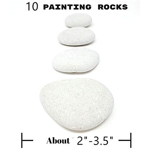 Chiloskit White Rocks for Painting,10 Big Rocks, 2” - Image 2