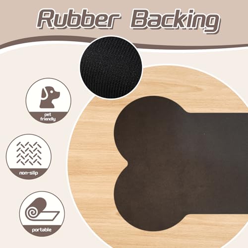 Dog-Food-Mat-Bone-Shaped-Water-Absorbent-Pet-Food-Mat-Non-Slip-Placemat-for-Pets-Bowl-and-WaterDog-Food-MatPet-Accessories-Supplies-Bone-Shaped-12×19-in Dog Food Mat Bone Shaped Water Absorbent Pet Food Mat Non Slip Placemat for Pets Bowl and WaterDog Food MatPet Accessories Supplies Bone Shaped 12×19 in