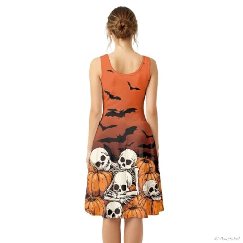 Image of Renewold Women's Sleeveless Tank Dress with Pockets, Casual Scoop Neck A-Line Sundress for Summer, Travel and Vacation