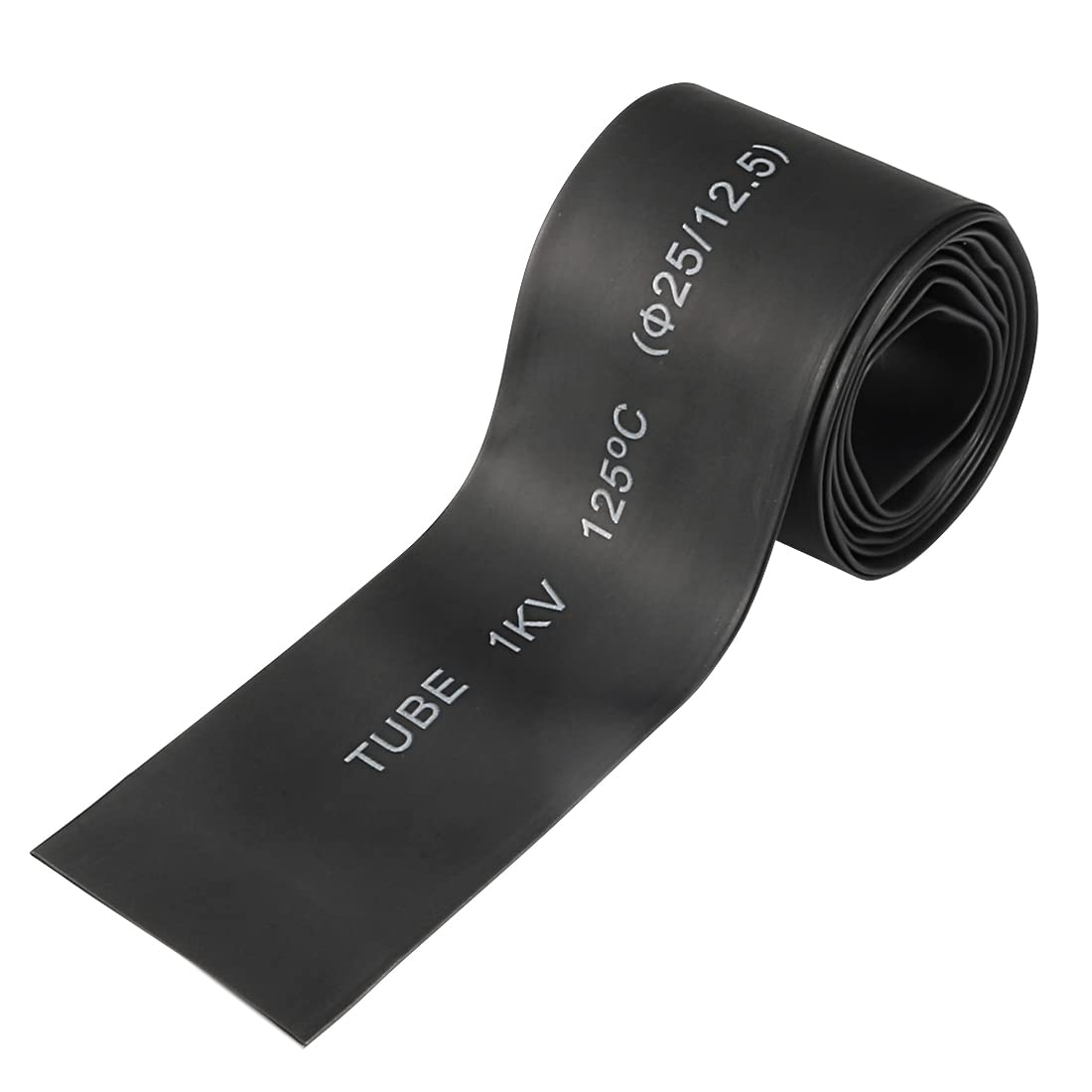 uxcell Heat Shrink Tubing, 1"(25mm) Dia 41mm Flat Width 2:1 Rate Shrinkable Tube Cable Sleeve 1m - Black