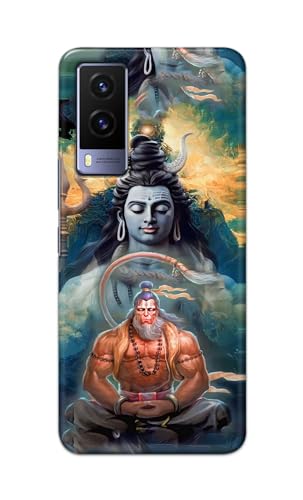 Image of PRINTFIDAA Printed Hard Back Cover Case for Vivo V21e 5G Back Cover (Lord Shiva and Hanuma) -112