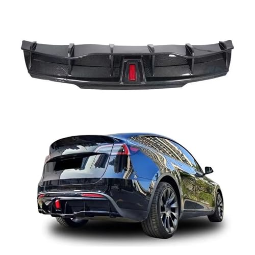 Difusor de labio con acabado negro mate premium para el parachoques de Tesla Model Y 3