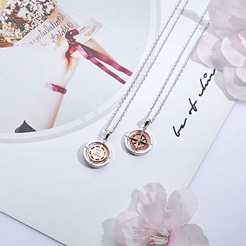 Graduation Gifts For Her 2023 Enjoy The Journey Compass Necklace For Women Girls, Long-Distance Travel Going Away Gifts For Friends Female, Retirement Gifts For Women Teacher #TOP3