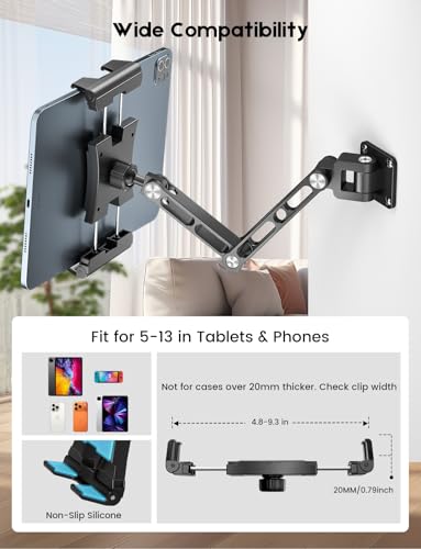 Support tablette réglable et pivotant 360 à bras flexible en aluminium - 6