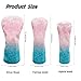 ELEQIN Pink Blue Golf Club Head Covers, Golf Head Covers for Hybrid, Easy Put On Easy Remove Sleeve Leather Headcovers, Sports Outdoors Accessories for Daily Travel