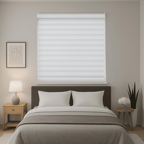 Persiana Double Vision Sunny 1,40Larg X 1,60Alt Branca