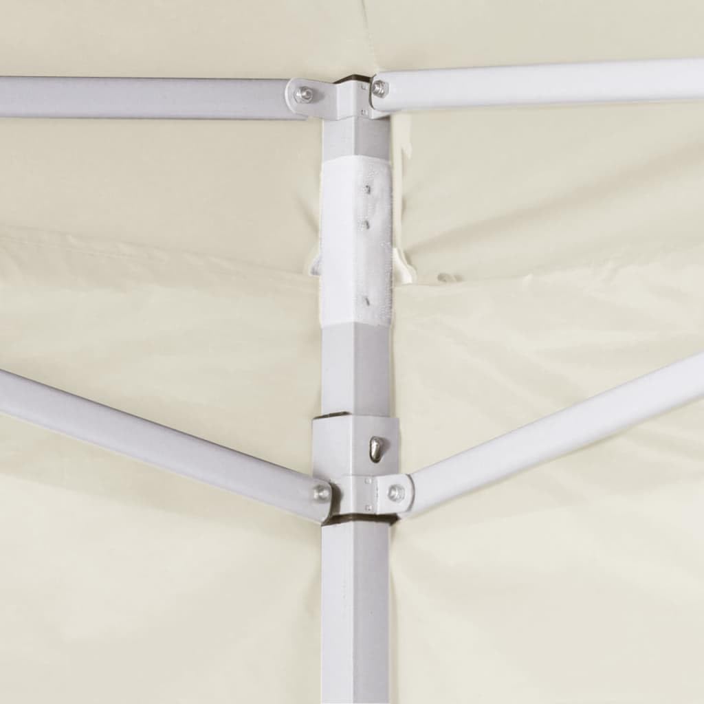 Tienda plegable con 4 paredes, 3 x 3 metros, blanco crema, pabellón plegable para eventos al aire libre, fiestas en el jardín y fiestas con estructura de acero resistente y techo Oxford 600D