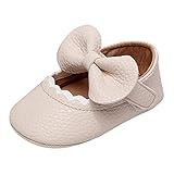 Baby Mary Jane Flats with Bownot Rhinestone Buckle Ballerina Flat PU Leather Baby Girl Shoes Walking...