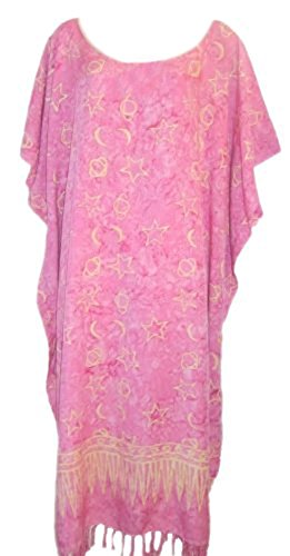Caftán de mujer Galaxy con estampado de luna y estrellas talla 14 a 34 vestido suave