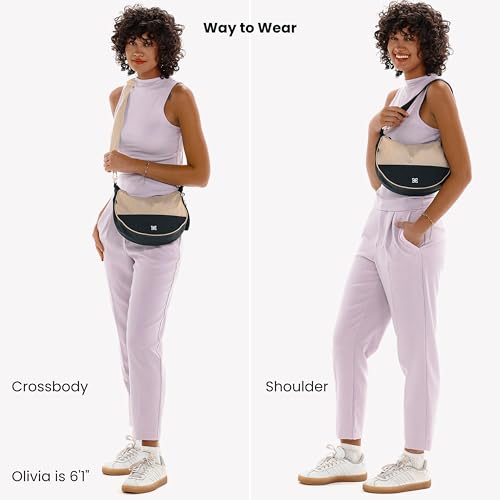 Sherpani Mina, Medium Crescent Bag, Lightweight Half Moon Crossbody Bags, Fashionable Shoulder Bag, Handbag for Women4