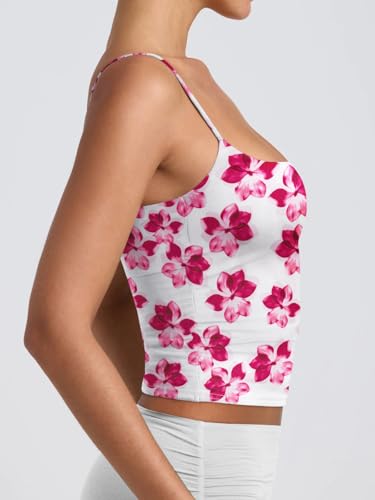 Image of PINKMSTYLE Women's Basic Double Lined Scoop Neck Tank Tops Adjustable Cami Tank Summer Sleeveless Tops