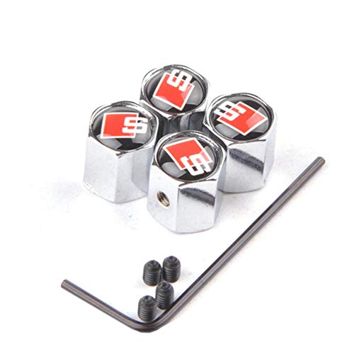 alikena Bouchons De Valve Pneu Car Styling Sline S Ligne Tige Couverture Air Roue De Voiture Bouchon De Valve Pneu Pour Audi S3 S4 S5 S6 S8 Q5 Q7 A3 A4 A5 sweet