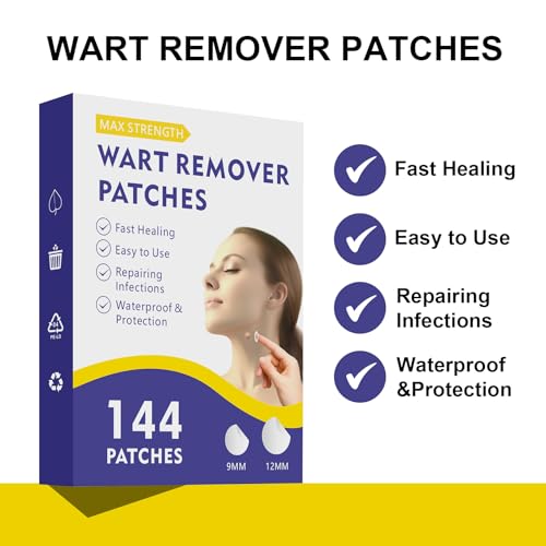 Image of Wart Remover Patches with Maximum Strength, Adhesive and Waterproof Stickers for Home Daily Use, Comfortable and Effevtive-M