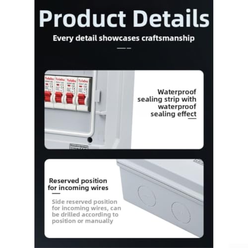Caja de distribución de 4 vías e interruptor de 63 A con estanqueidad IP65 7