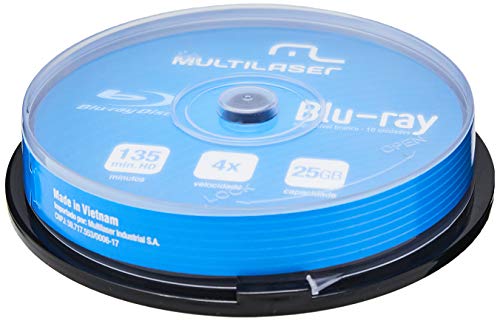 Mídia Dvd-R Multilaser Shrink Blue Ray Pino Com 10 Unidades - DV057