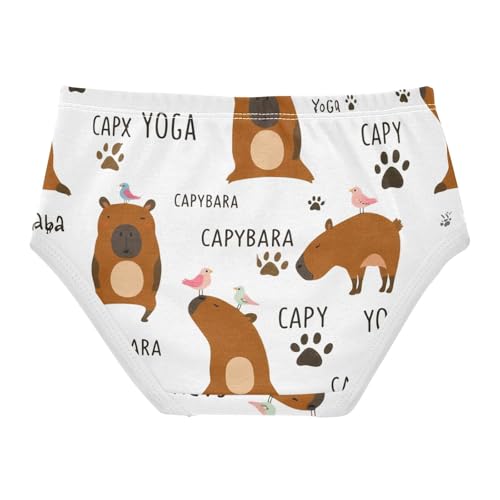 Girls Underwear Toddler 2t Cotton Cute Panties Girl Colorful Briefs Girls Undies Cute Capybaras Yoga Poses2