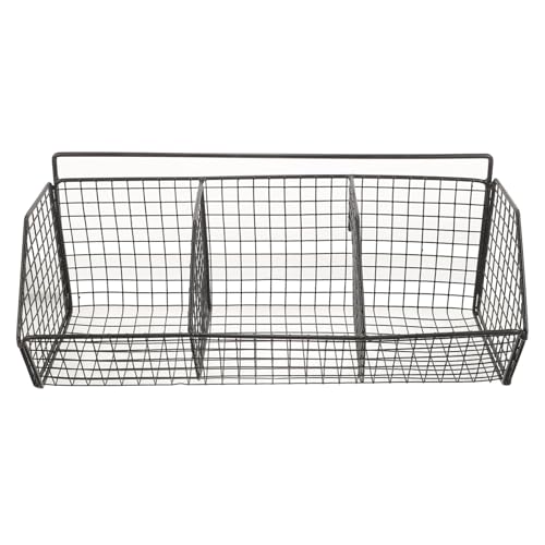 STOBAZA Estante de Pared Organizador Fácil de Limpiar de Acero al Carbono Negro para Cocina que Separa Ajo, Cebolla y Jengibre para Uso Hogar