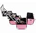 SHANY Premier Fantasy Professional Makeup Train Case Cosmetic Box Portable Makeup Case Organizer Jewelry storage with Locks, 3 Trays, Makeup Brush Holder and Cosmetics Mirror - Pink Diamond