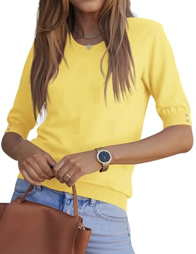 Kistore Women's Fall Sweaters 3/4 Elbow Sleeve...