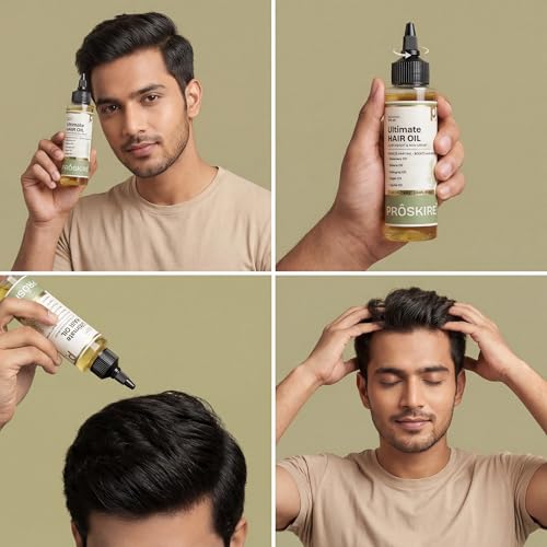 Image of Proskire Ultimate Hair Growth Oil | Lightweight Non-Greasy Hair Growth Oil with Rosemary, Batana & Bhringraj | Reduces Hair Fall & Boosts Hair Density - 100ml